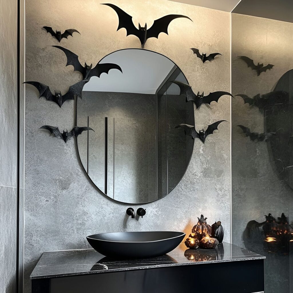 15. Floating Bats in the Mirror Reflection with Flying Illusion