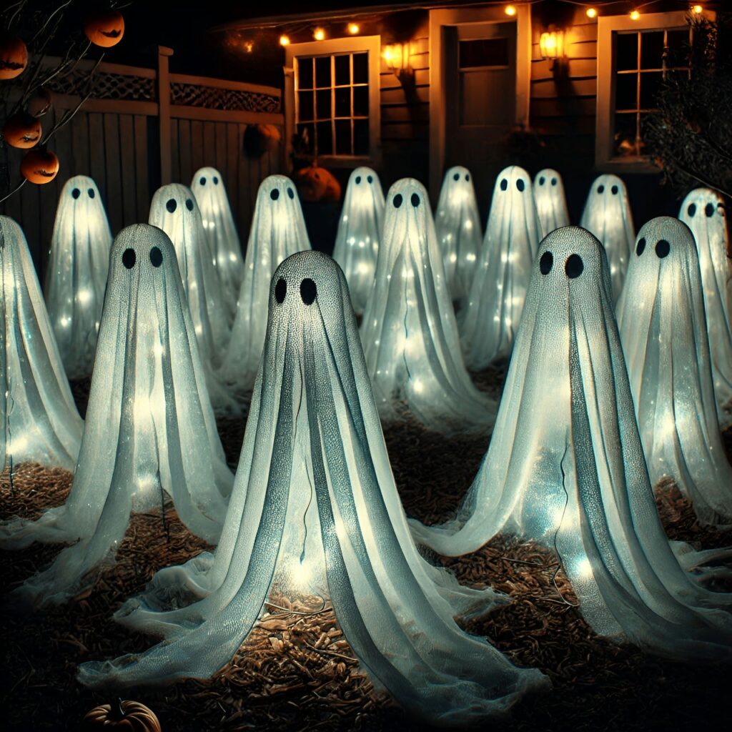 16. Ghostly Lawn Decoration