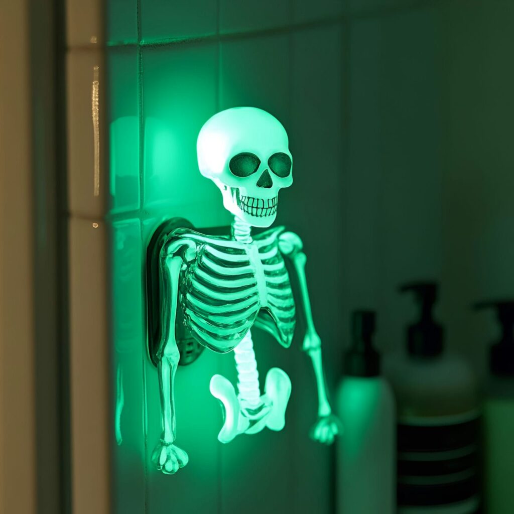 12. Glowing Skeleton Nightlight with Eerie Glow