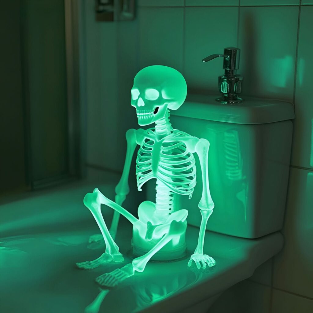 12. Glowing Skeleton Nightlight with Eerie Glow