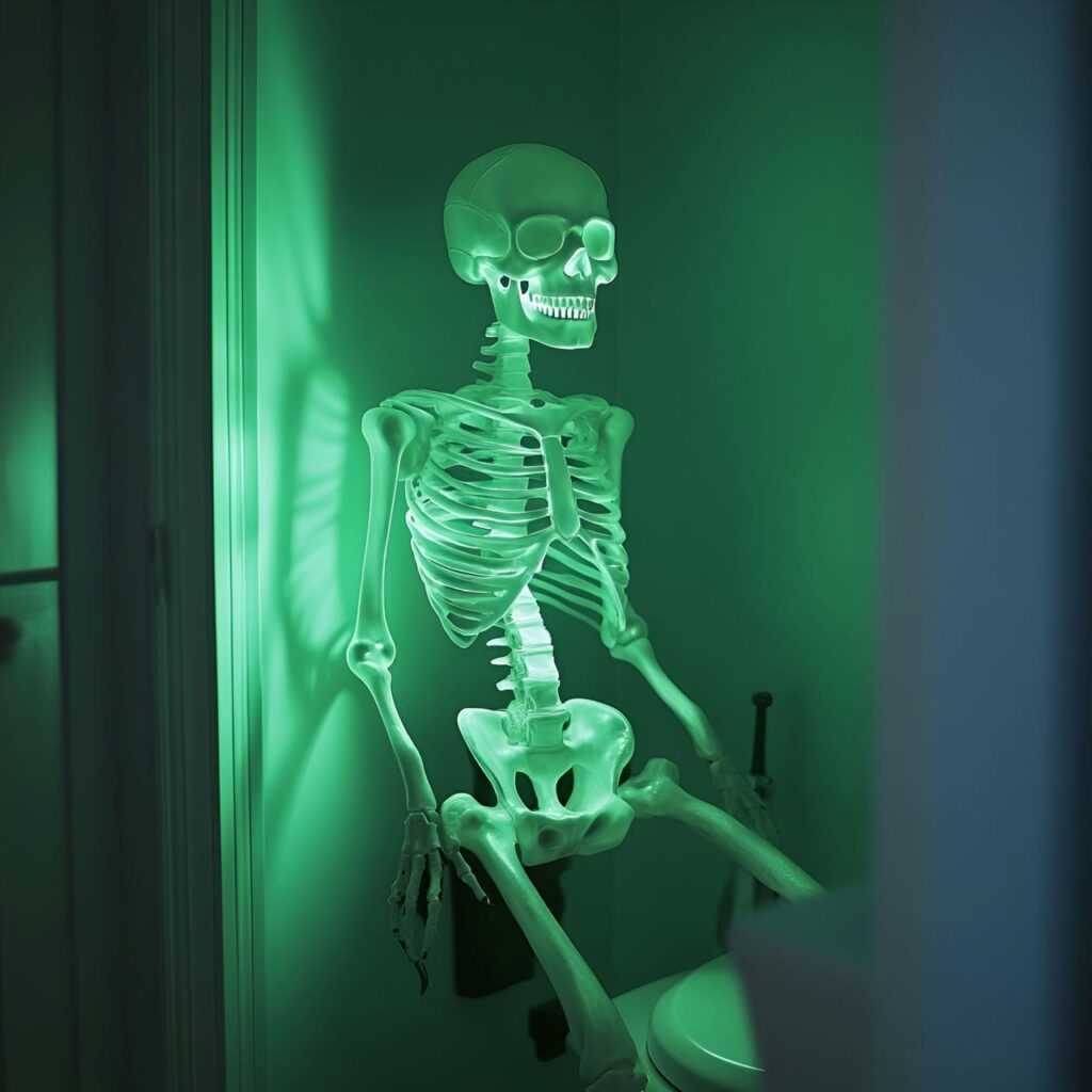 12. Glowing Skeleton Nightlight with Eerie Glow