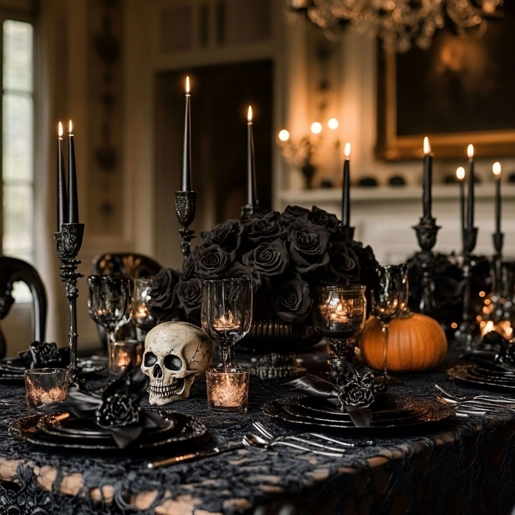 09. Hauntingly Elegant Dinner Setup