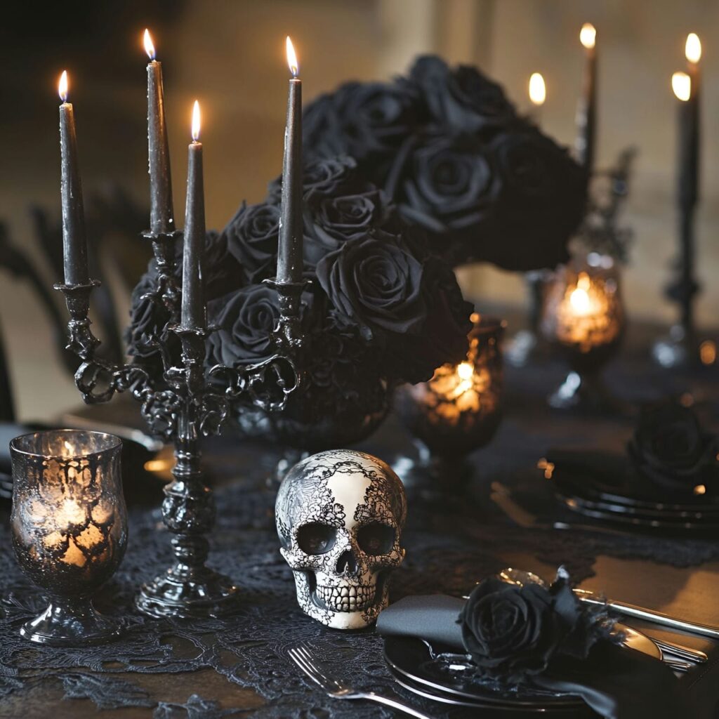 09. Hauntingly Elegant Dinner Setup