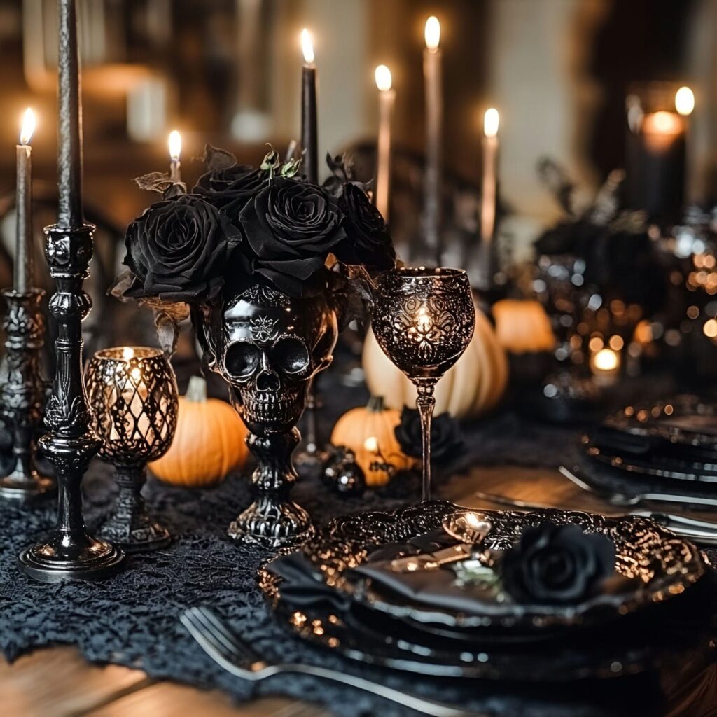 09. Hauntingly Elegant Dinner Setup