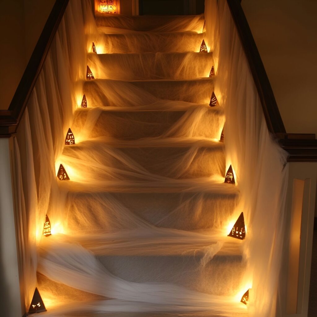 25. Mummy-Themed Halloween Staircase