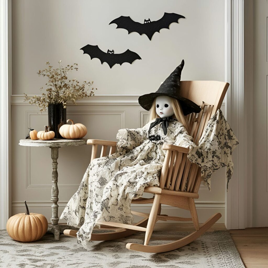 20. Nordic Whimsy and Fright with Cozy Textiles and Creepy Doll