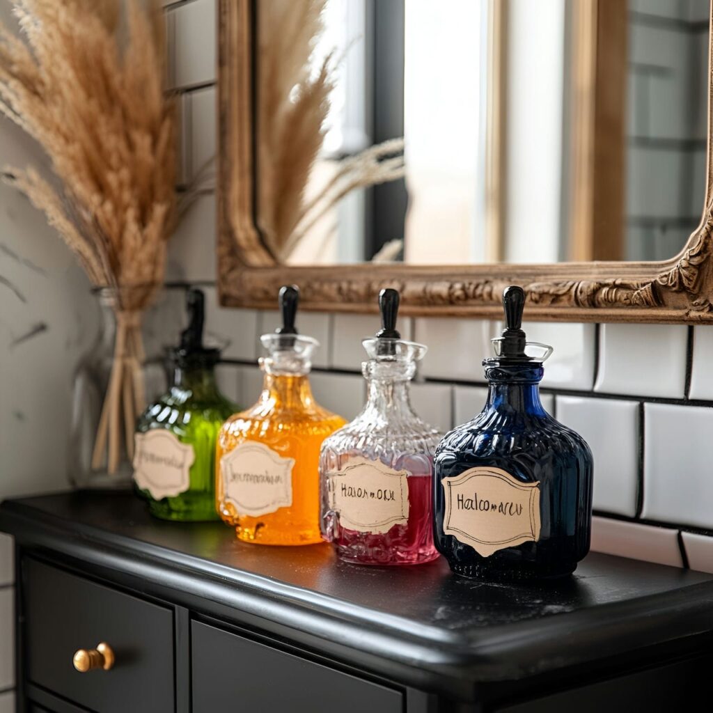 09. Potion Bottle Vanity Decorations with Witchy Vibe