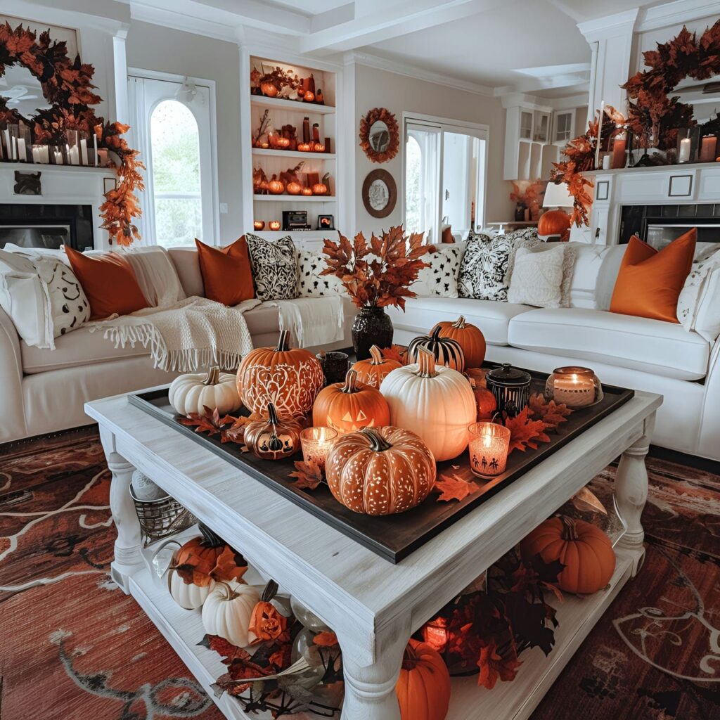 04. Pumpkin Patch Living Room with Cozy Fall Vibes