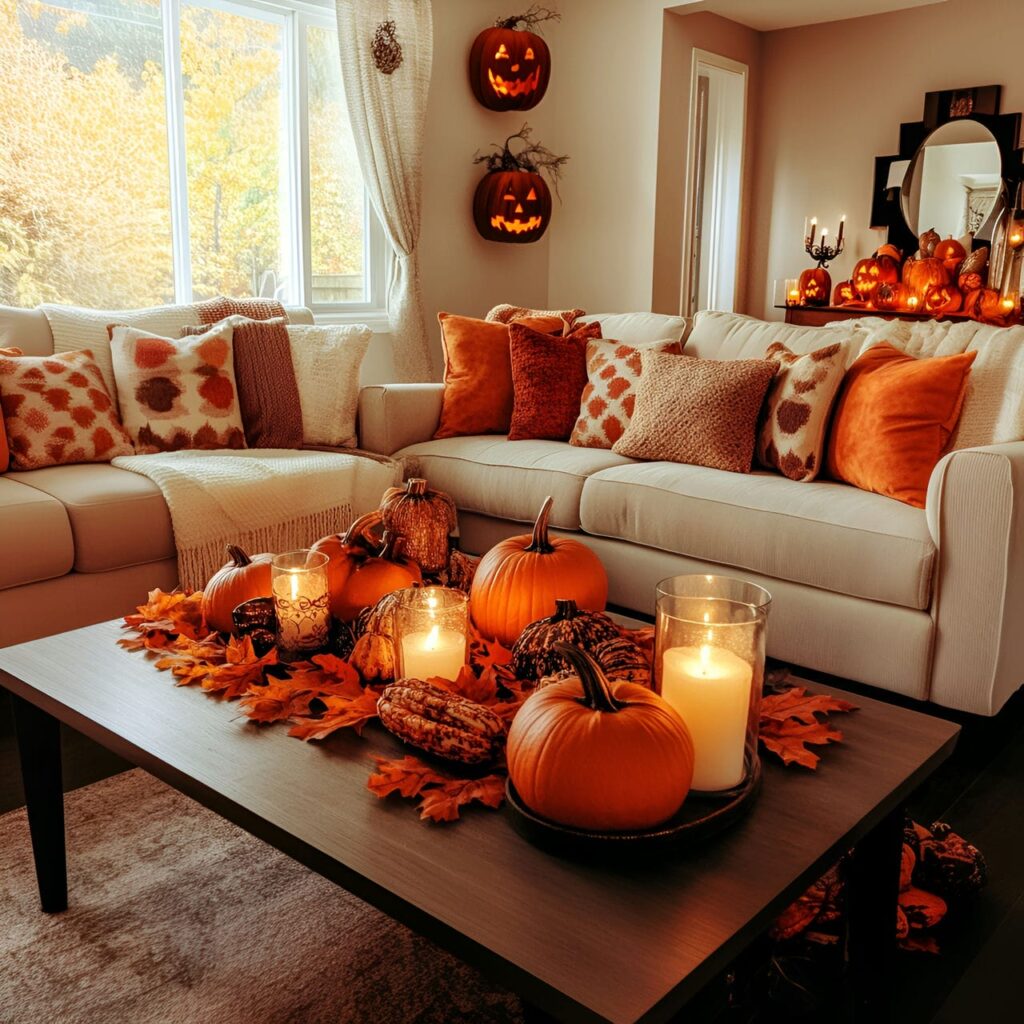 04. Pumpkin Patch Living Room with Cozy Fall Vibes