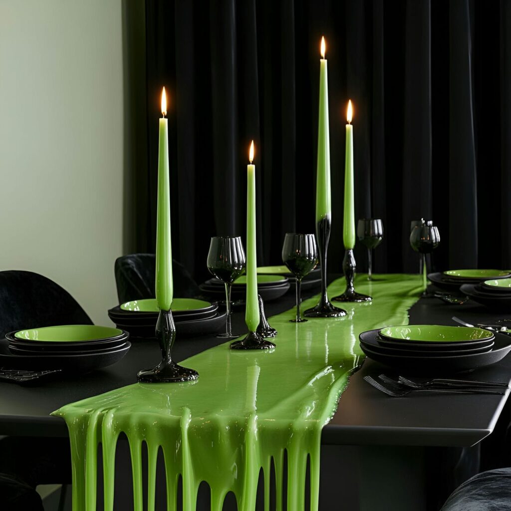 15. Sleek Slime Green Halloween