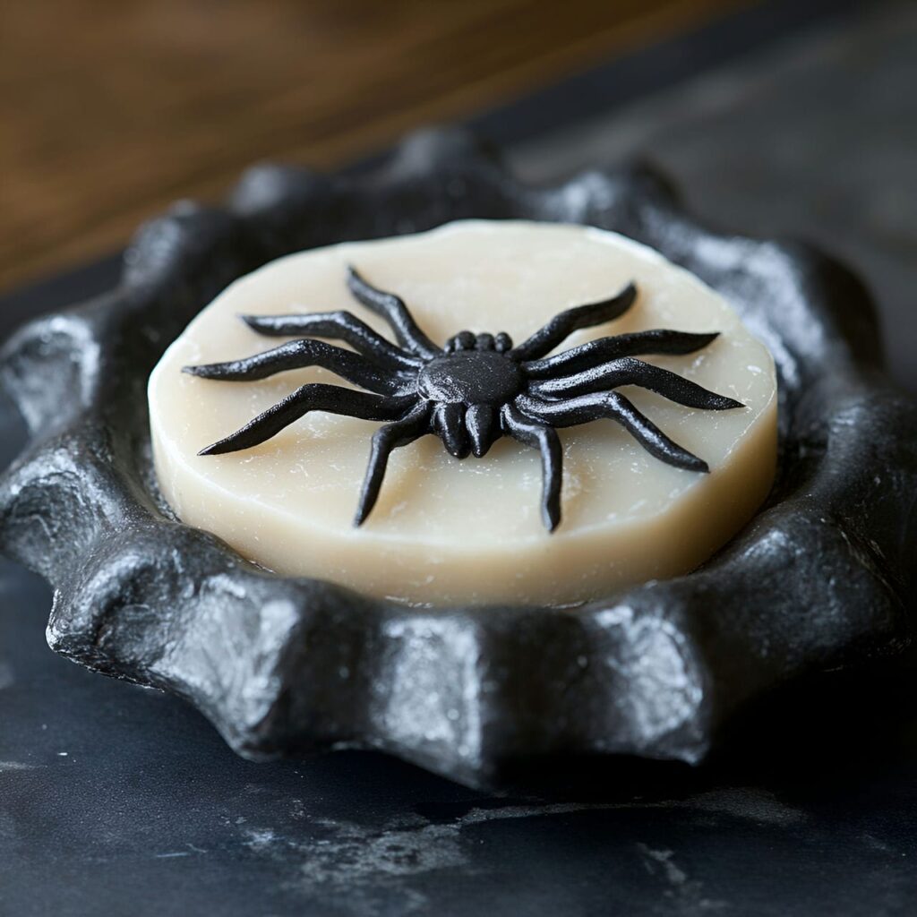 30. Spider Soap in a Web Dish with Creepy-Crawly Effect