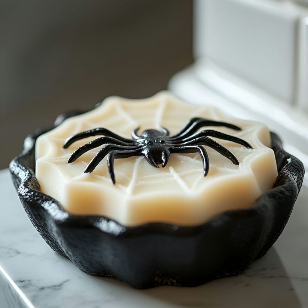 30. Spider Soap in a Web Dish with Creepy-Crawly Effect