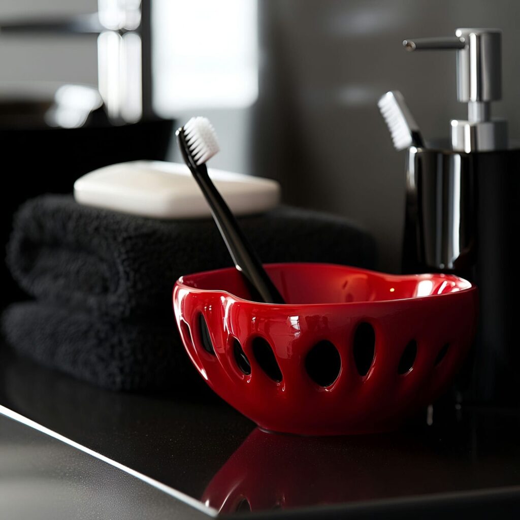 17. Vampire-themed Bathroom Accessories with Blood-Red Soap Dish