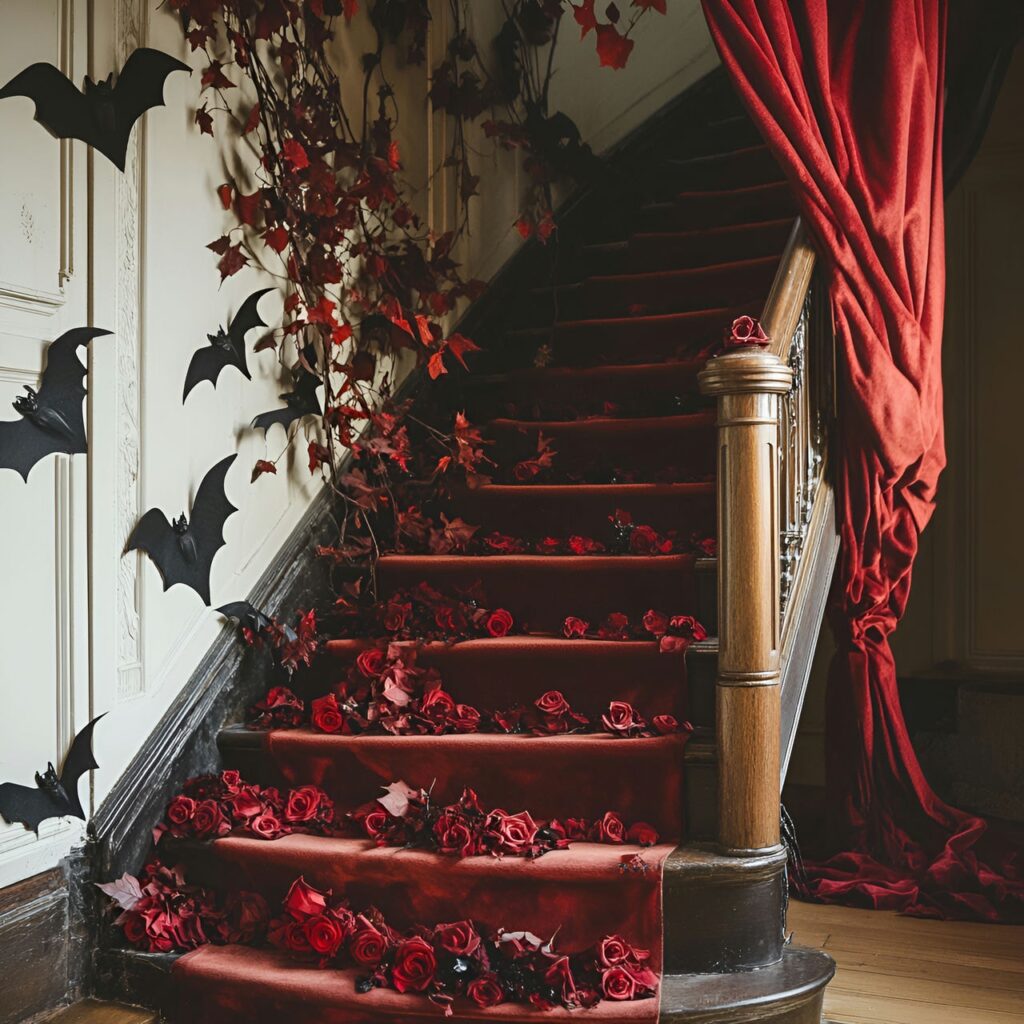 21. Vampire-Inspired Halloween Staircase