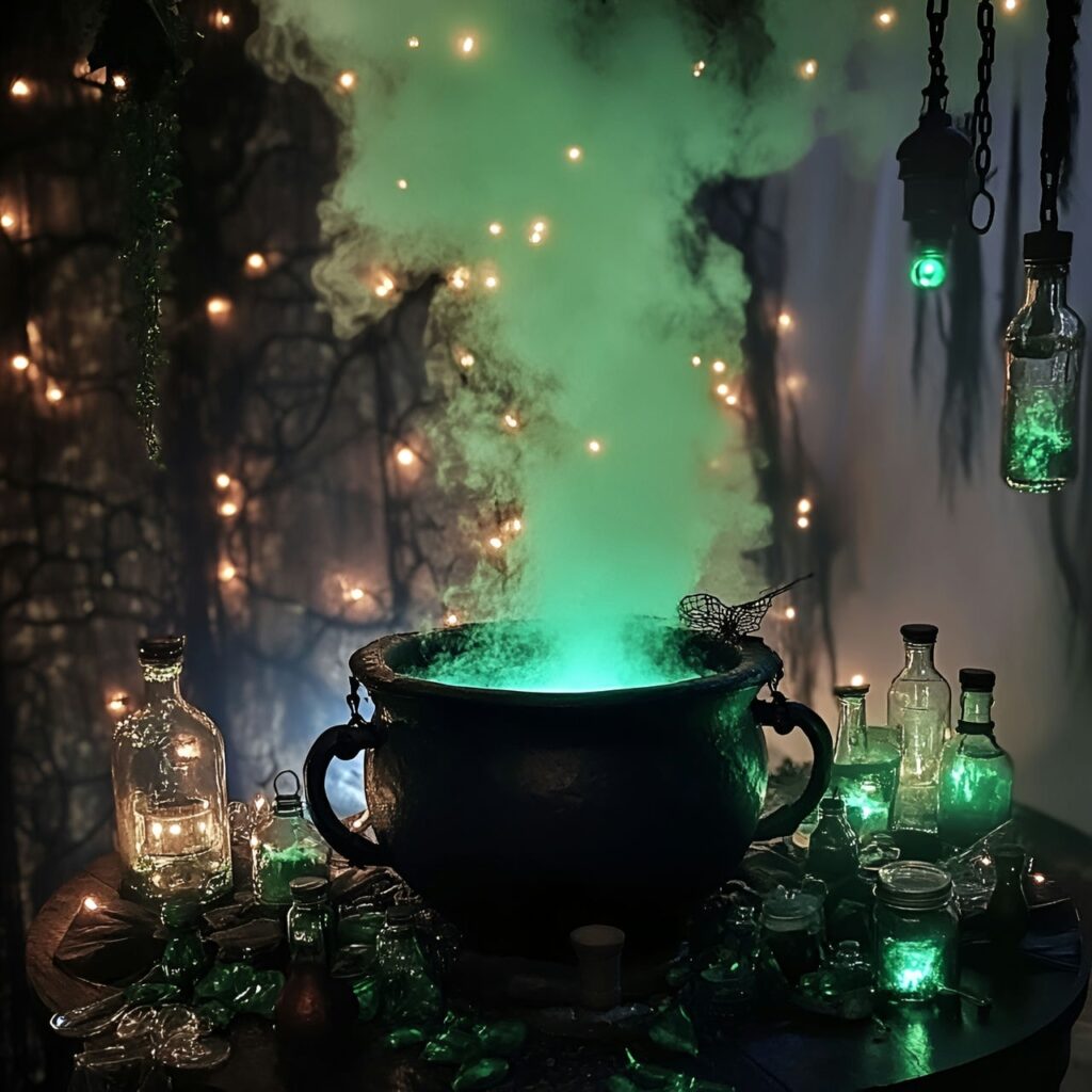 07. Witch's Cauldron with Bubbling Effect