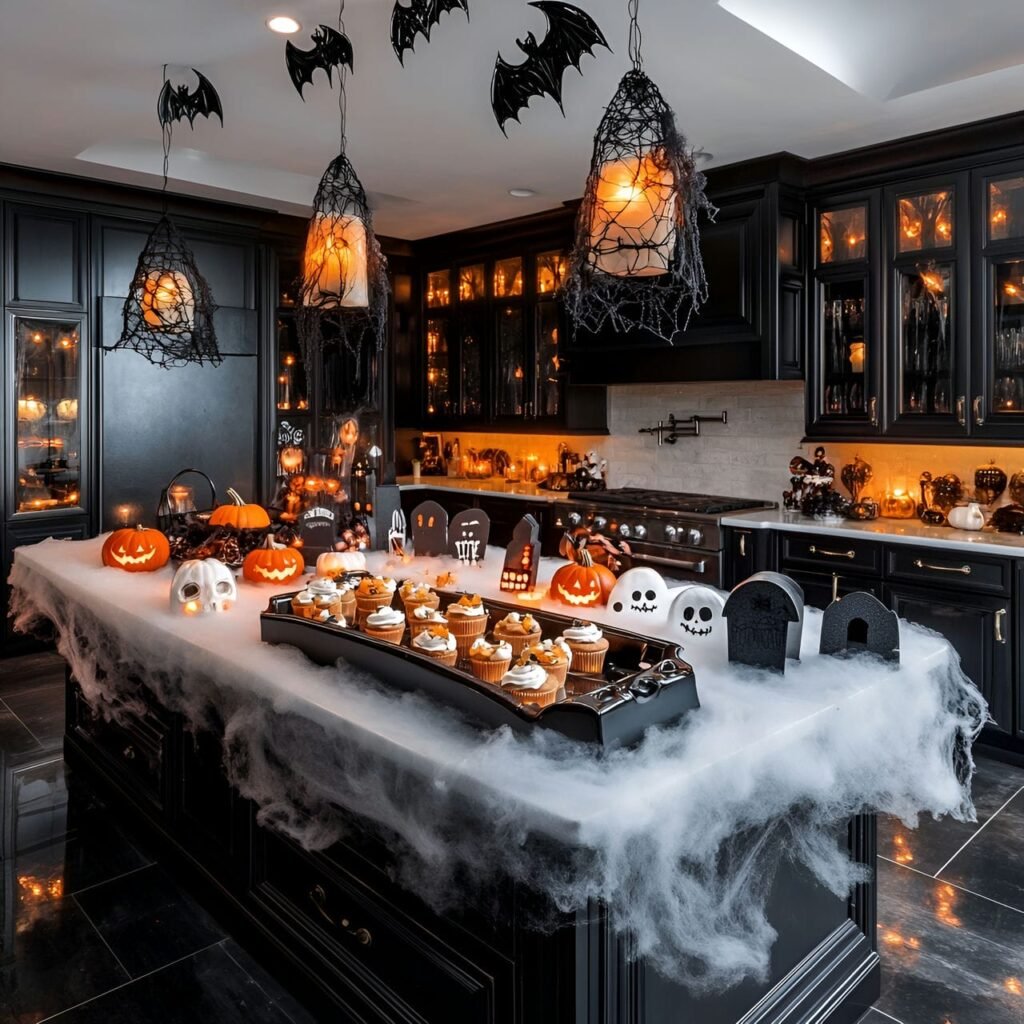 20. Coffin Snack Tray and Haunted Kitchen Display