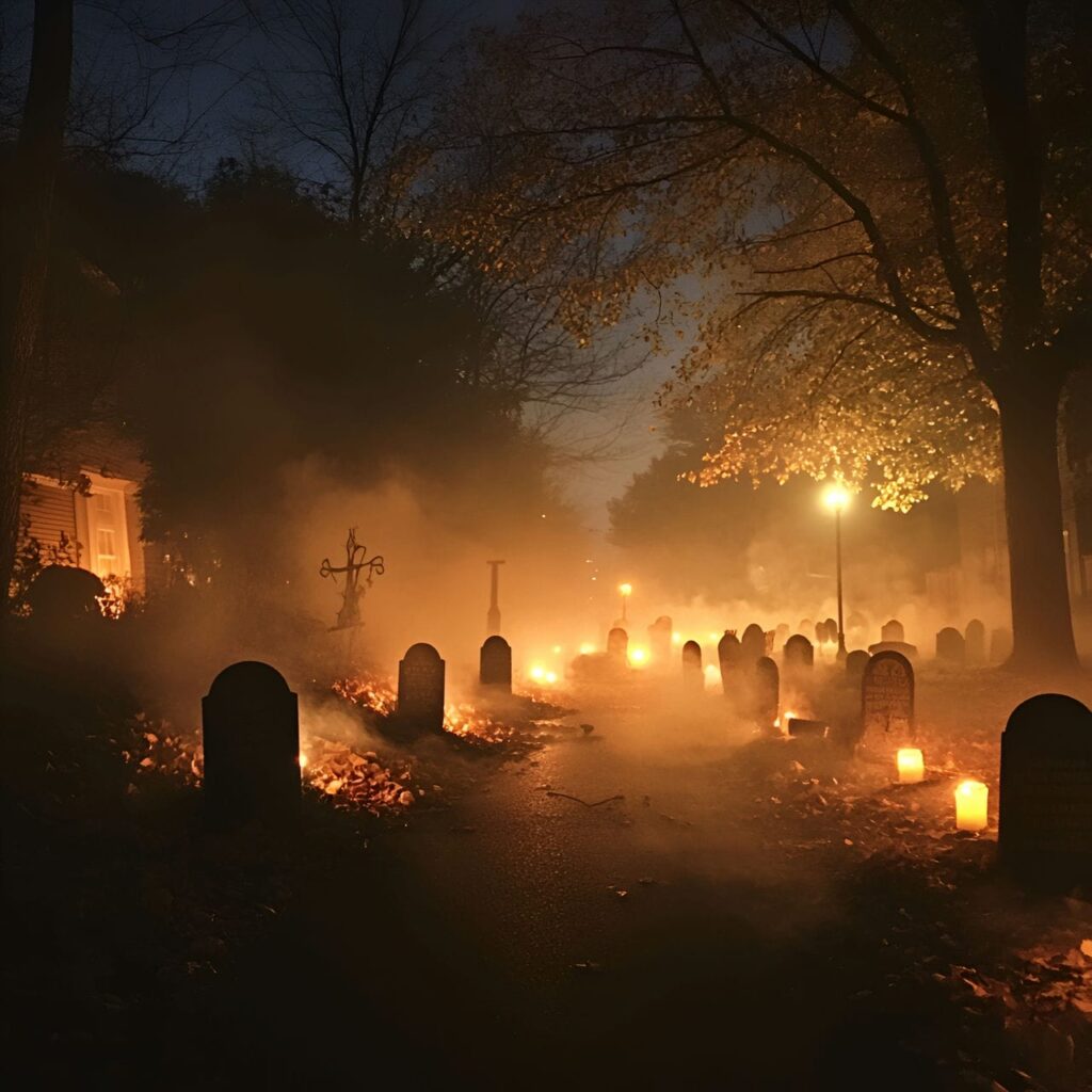 04. Creepy Fog Machine and Tombstones with Hidden Fog Machines