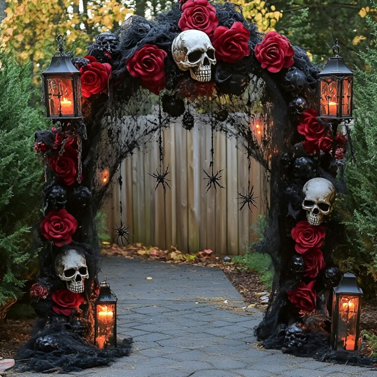 Haunted Gate Roses 20 Halloween Garden And Lawn Décor To Create A Spooky Atmosphere