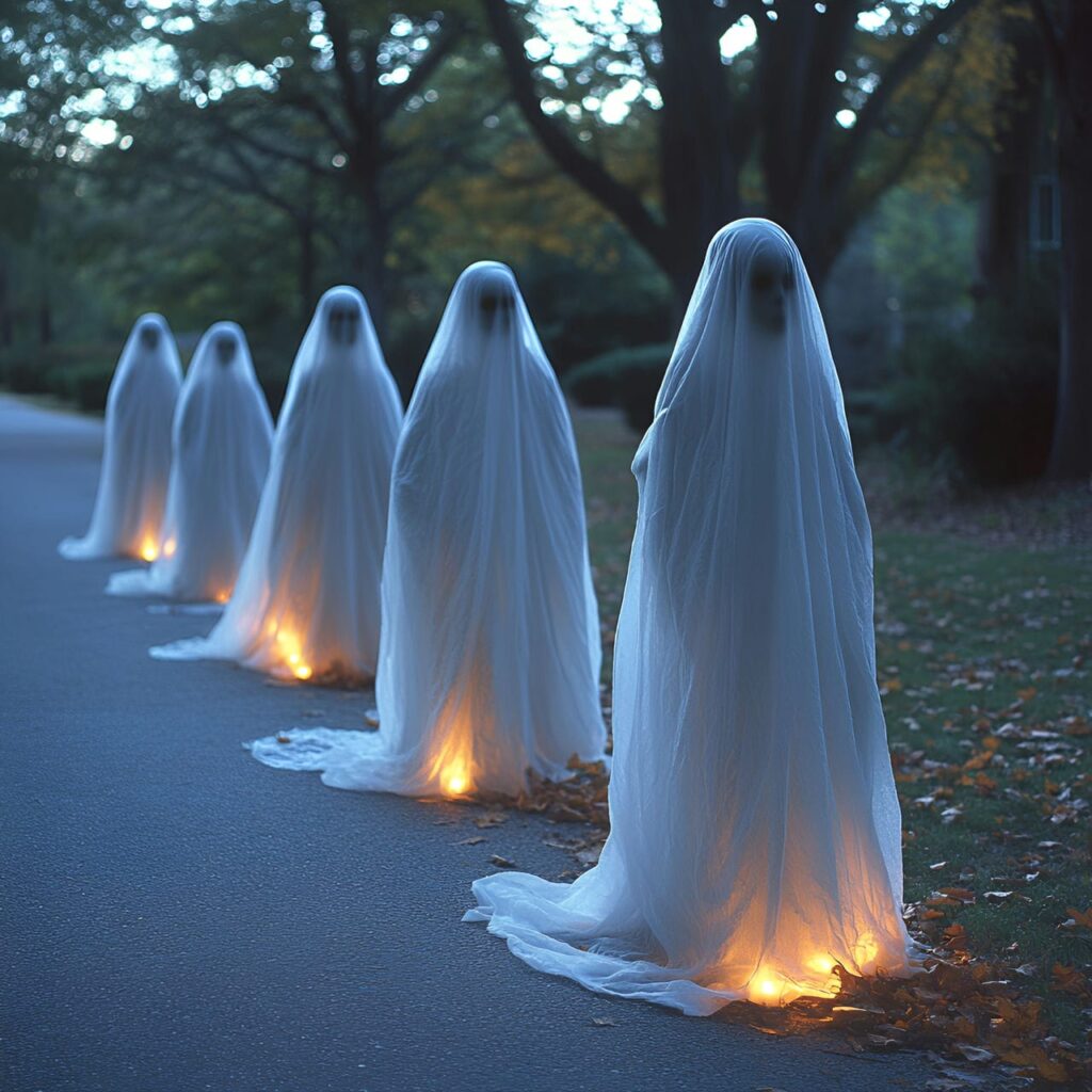 05. Ghostly Gauze Drapes with Soft Glowing String Lights