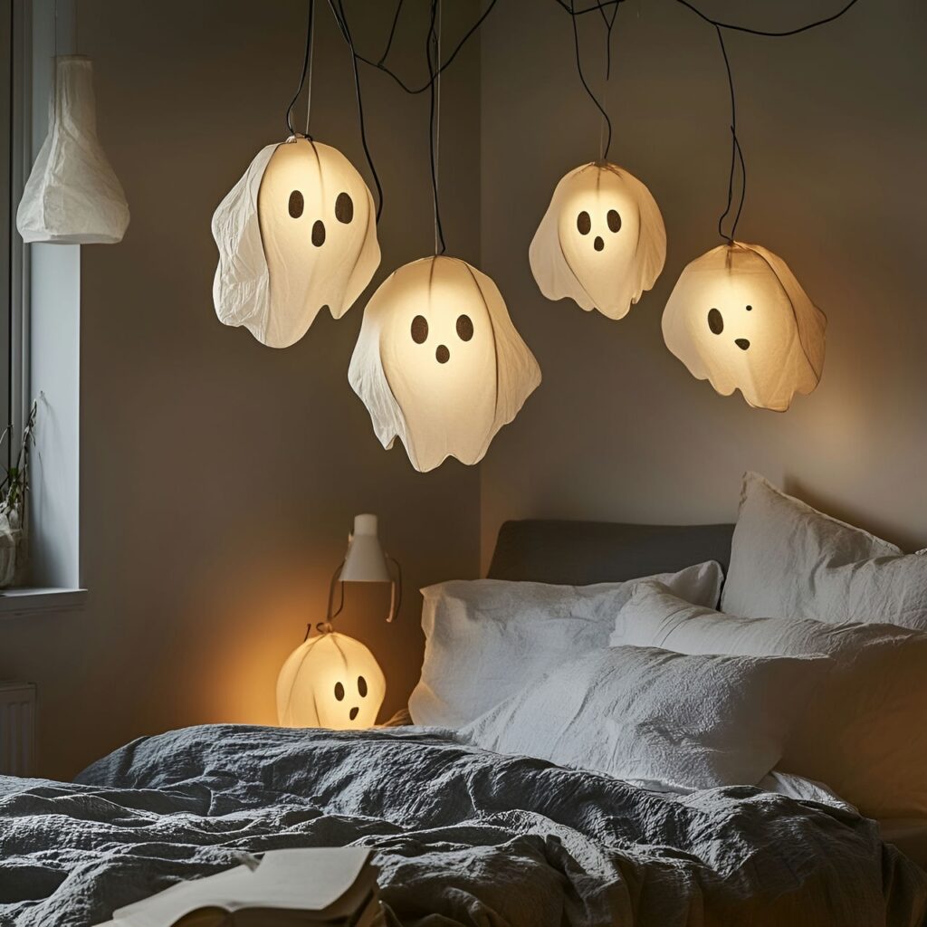 07. Hanging Ghostly Lanterns with Soft and Spooky Glow