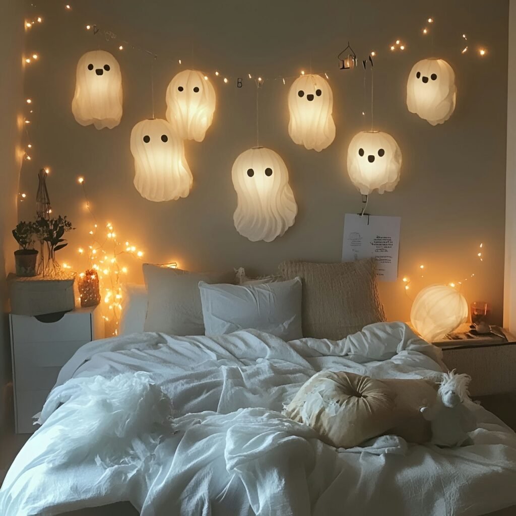 07. Hanging Ghostly Lanterns with Soft and Spooky Glow