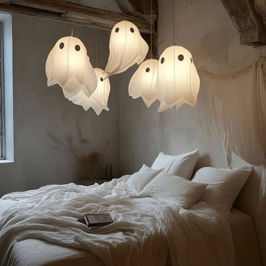 07. Hanging Ghostly Lanterns with Soft and Spooky Glow