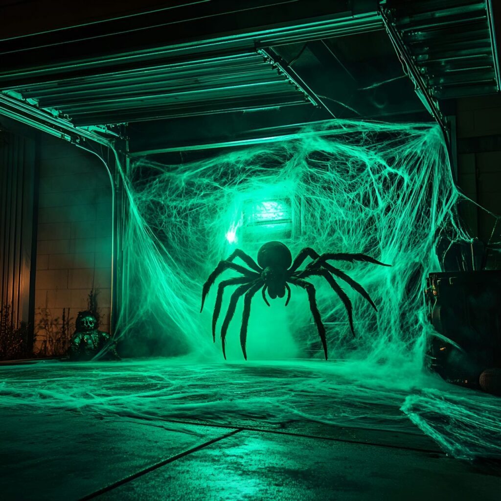 01. Spooky Garage with Giant Spider Invasion