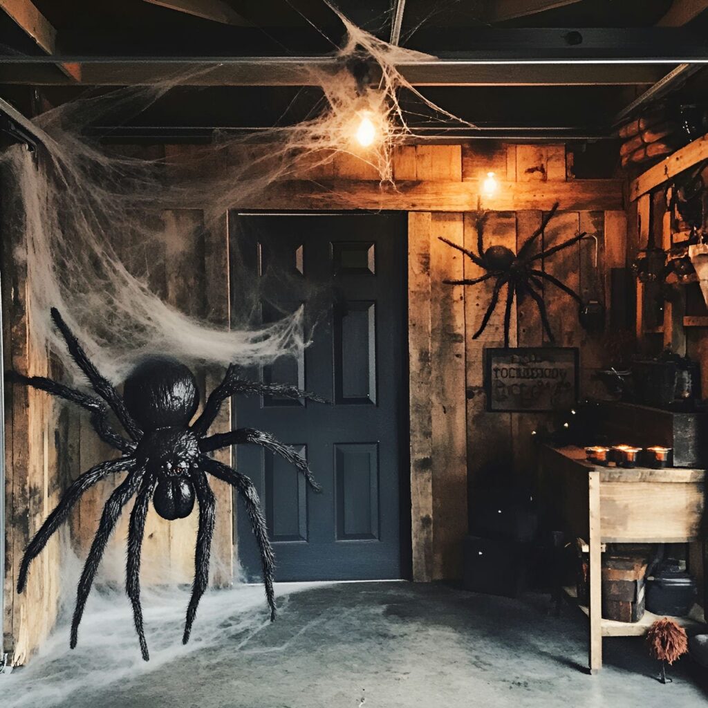 01. Spooky Garage with Giant Spider Invasion