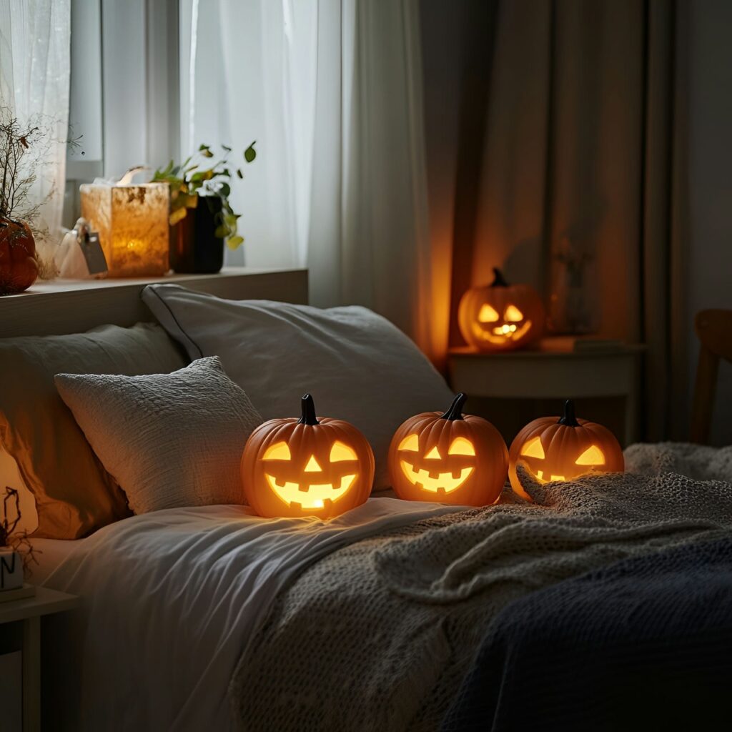 11. Jack-o-Lantern Nightlights with Cozy Pumpkin Glow