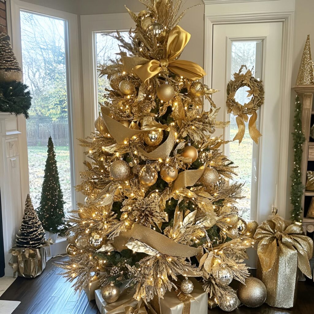 04. Luxe Gold & Glam Tree with Glittering Decorations