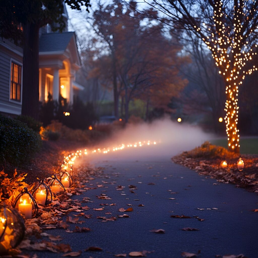 25. Mystical Fairy Lights and Fog with Creeping Mist and Candles