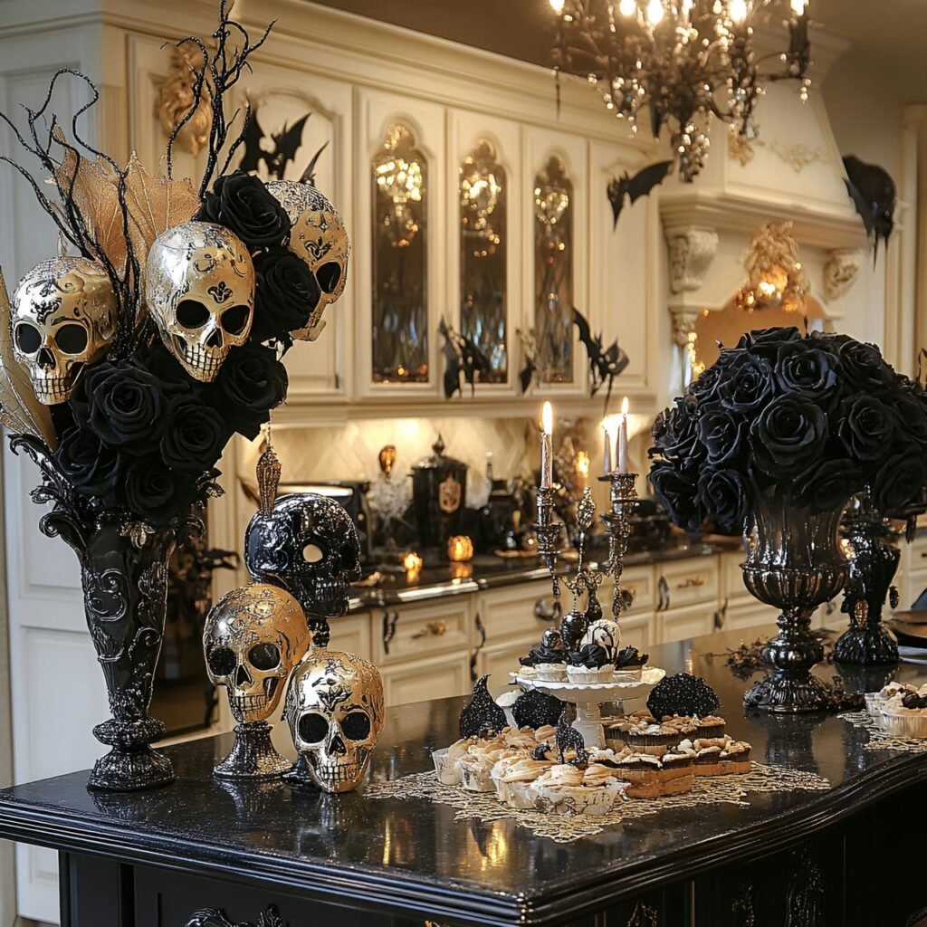 08. Opulent Masquerade Halloween Kitchen Scene