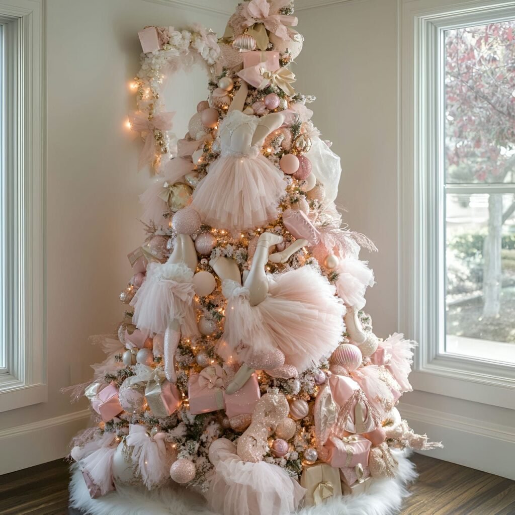 14. Ballet-Themed Christmas Tree: Graceful and Elegant Holiday Décor