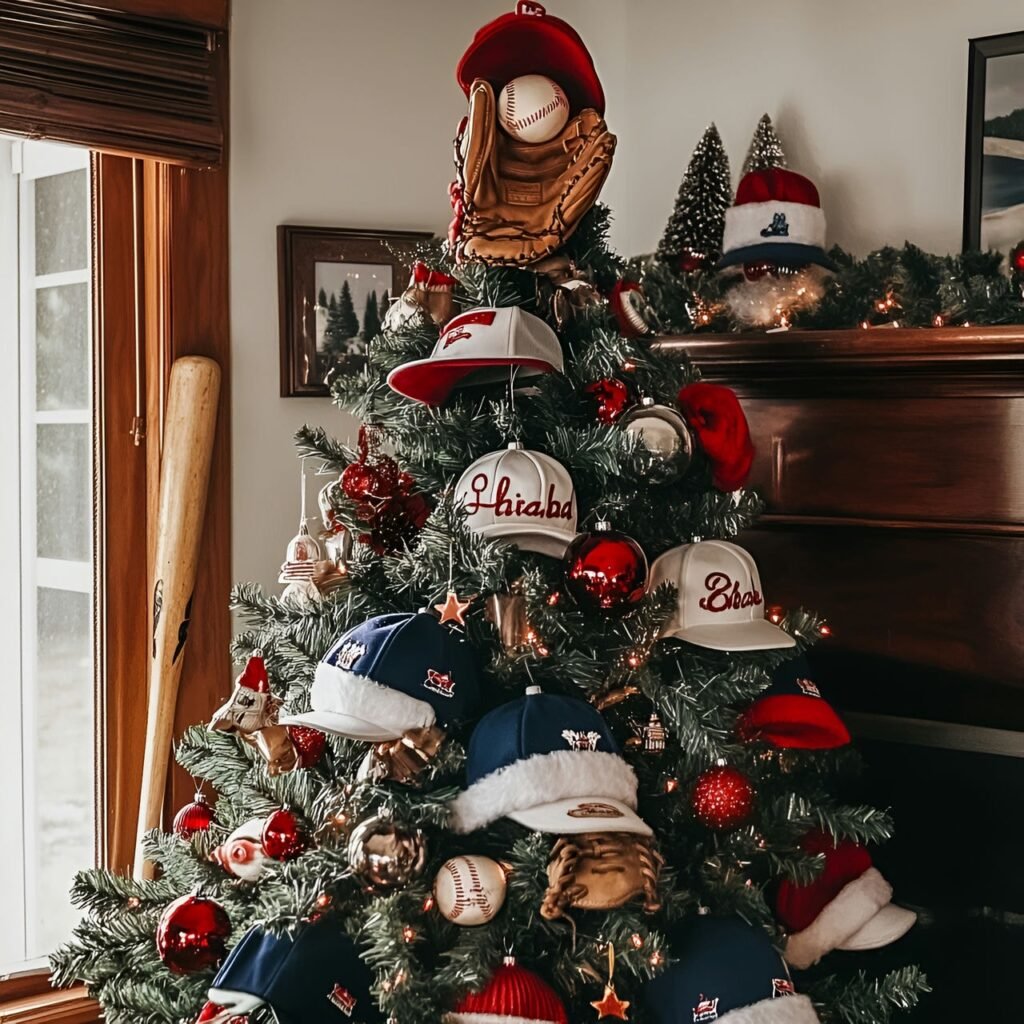 20. Sports Fan Christmas Tree: Deck the Halls with Team Spirit