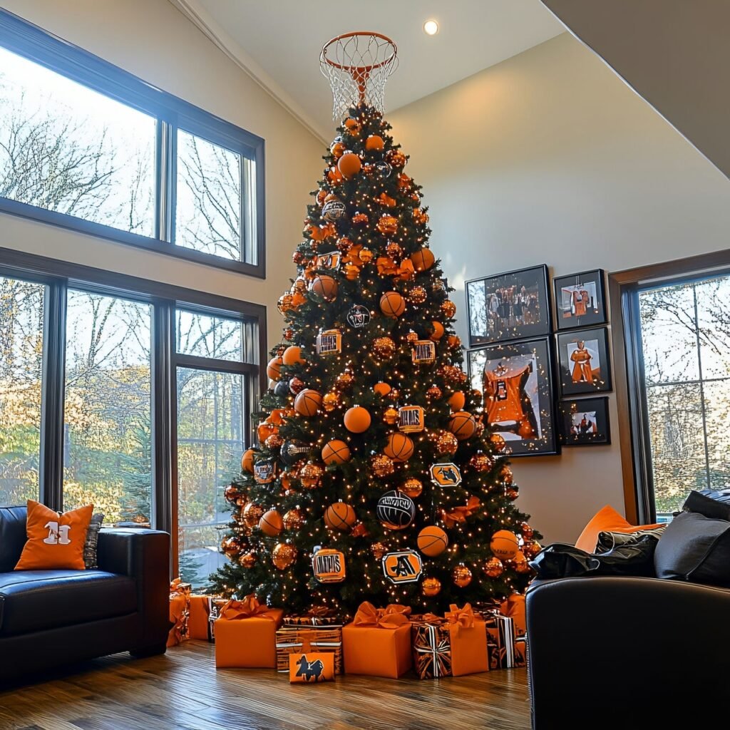 20. Sports Fan Christmas Tree: Deck the Halls with Team Spirit