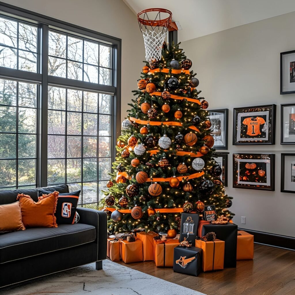 20. Sports Fan Christmas Tree: Deck the Halls with Team Spirit