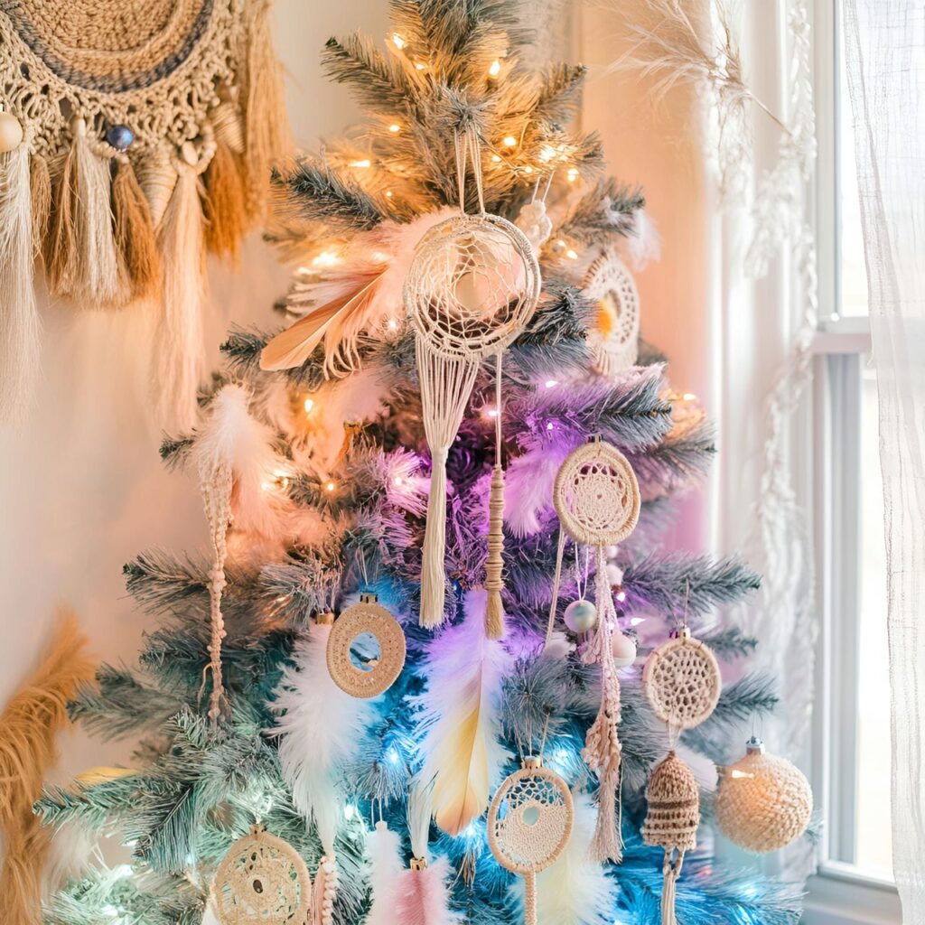 16. Boho Rainbow Light Tree with a Relaxed Rainbow Gradient