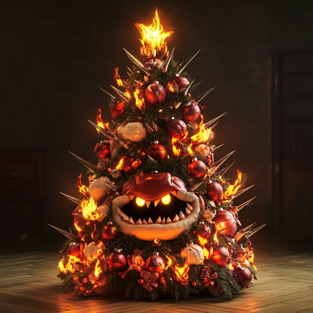 09. Mario Christmas Tree: Power-Up Your Holidays with Super Mario Décor