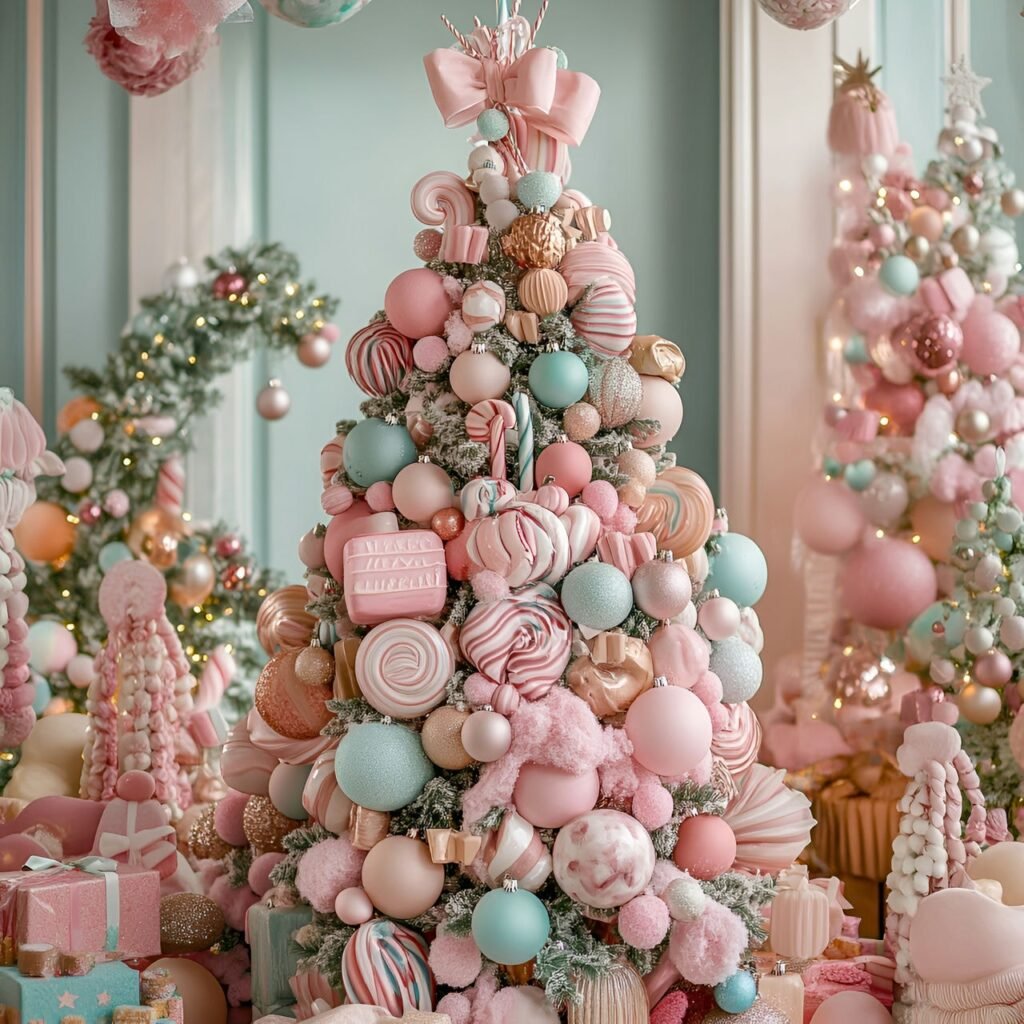 10. Candyland Christmas Tree: Sweeten Your Holidays with Candy-Themed Décor