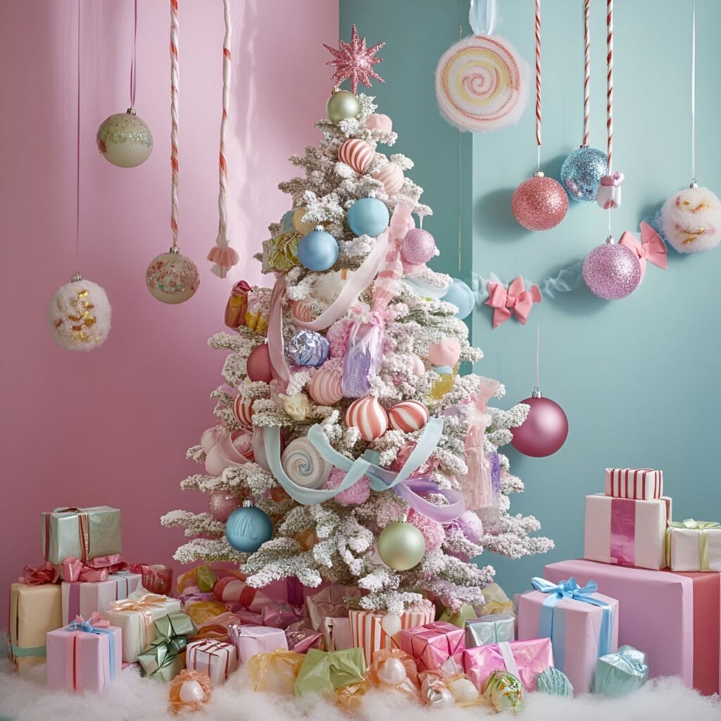 10. Candyland Christmas Tree: Sweeten Your Holidays with Candy-Themed Décor