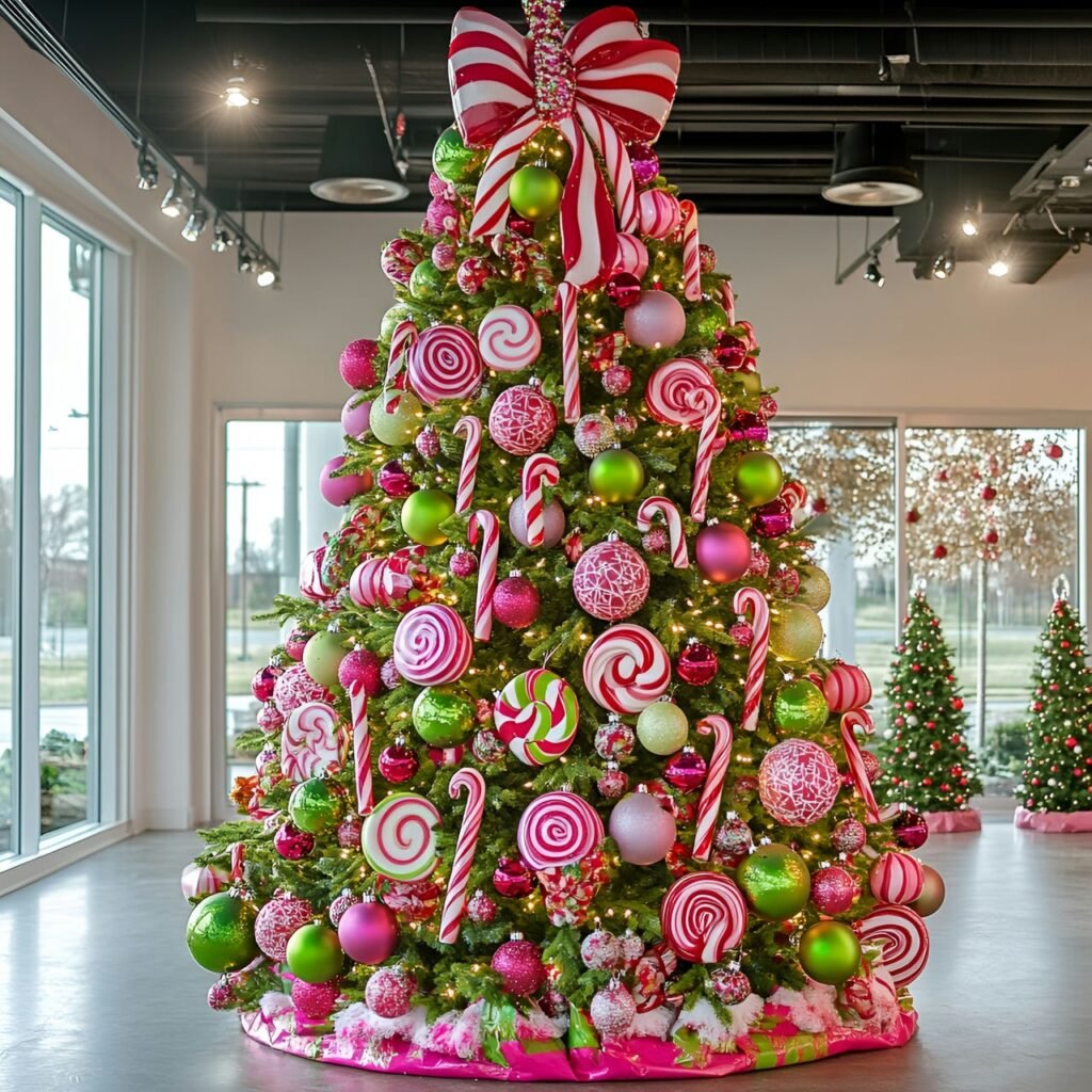 10. Candyland Christmas Tree: Sweeten Your Holidays with Candy-Themed Décor