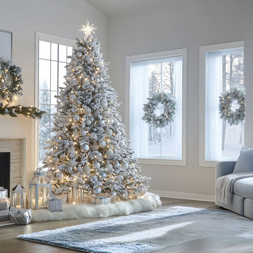 06. Chrome & Crystal Winter Elegance Tree with Sparkling Ornaments