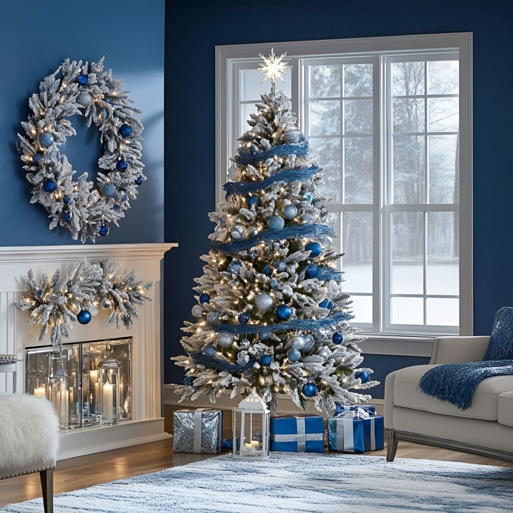 06. Chrome & Crystal Winter Elegance Tree with Sparkling Ornaments