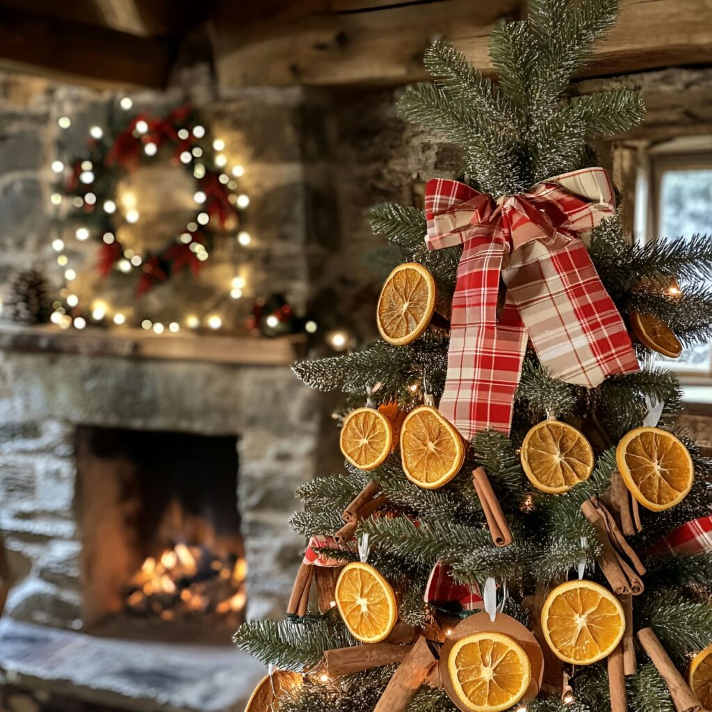 02. Citrus and Spice Tree with Dried Oranges and Cinnamon Sticks