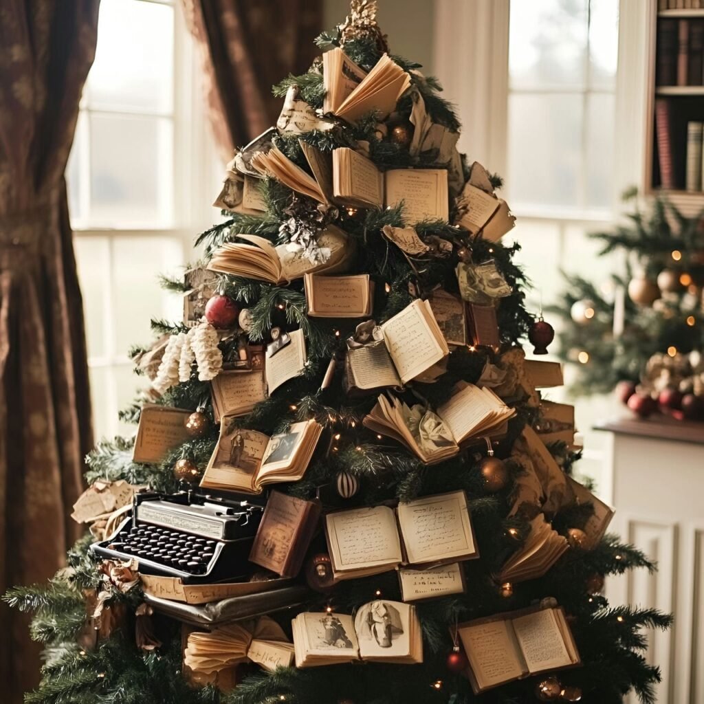 15. Classic Literature Christmas Tree: A Timeless Tribute to Literary Masterpieces