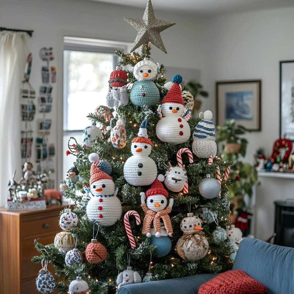 02. Crochet Ornament Tree with Classic Holiday Characters