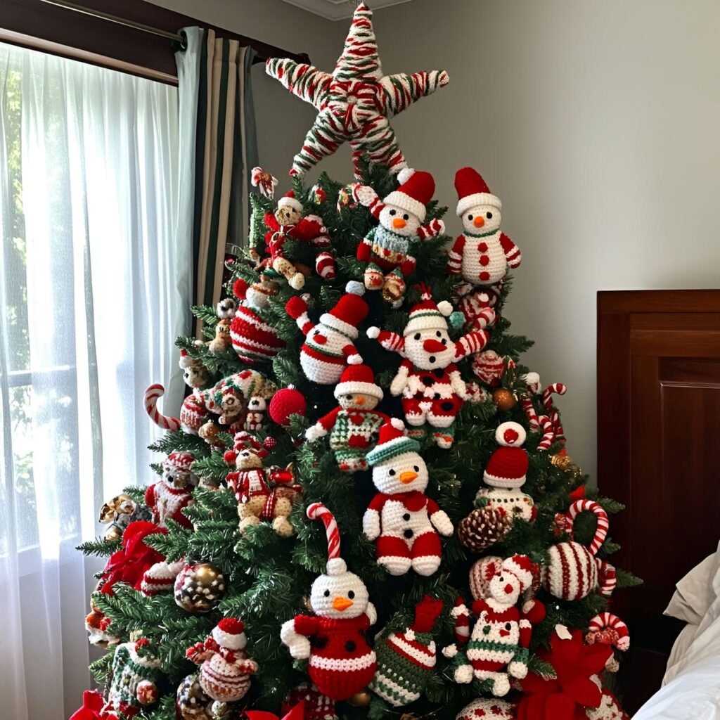 02. Crochet Ornament Tree with Classic Holiday Characters