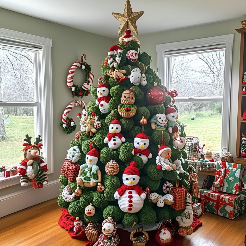 02. Crochet Ornament Tree with Classic Holiday Characters