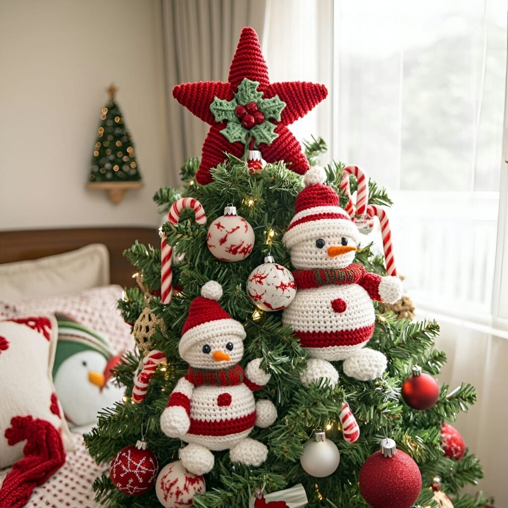 02. Crochet Ornament Tree with Classic Holiday Characters