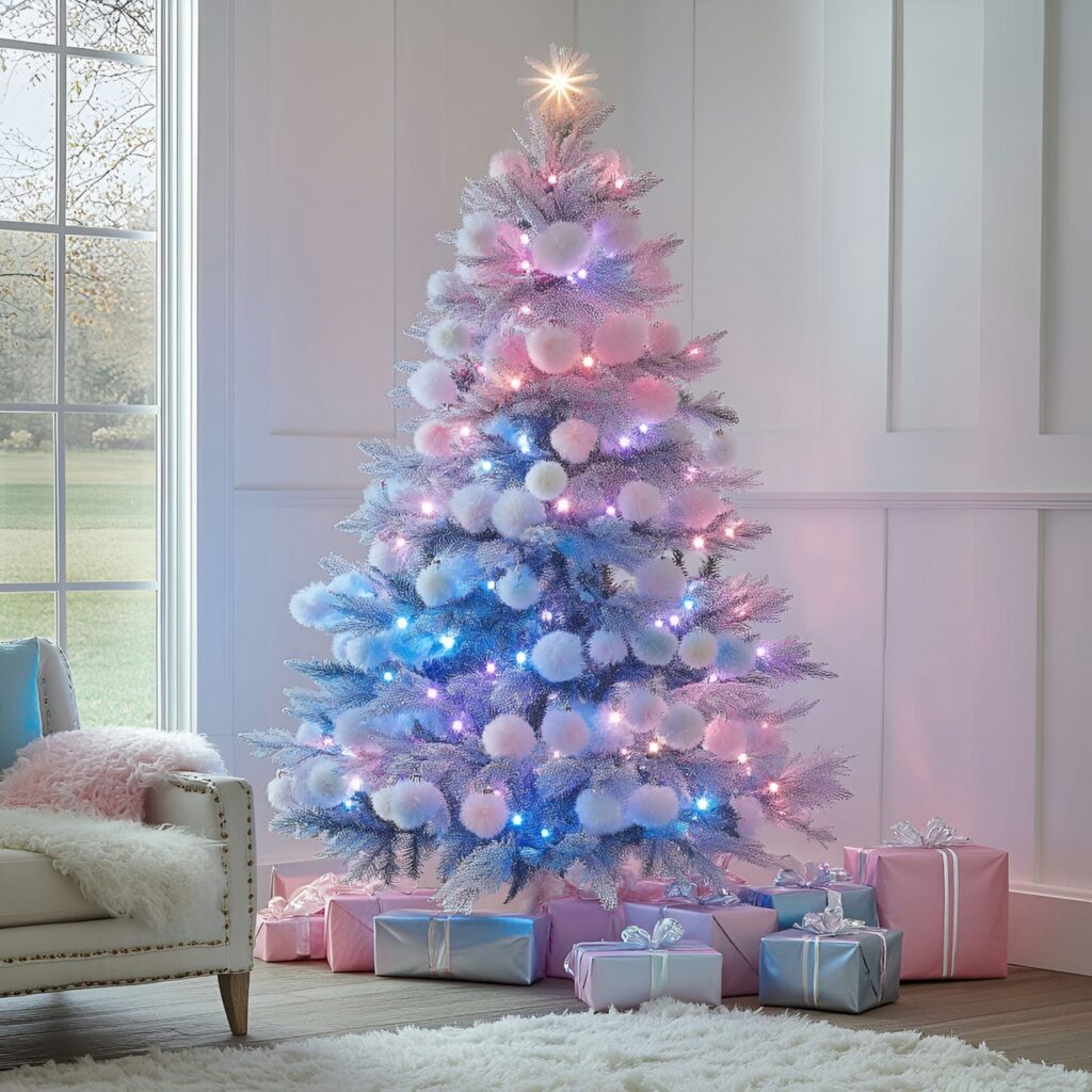 09. Dreamy Pastel Wonderland with Soft Pastel Holiday Lights